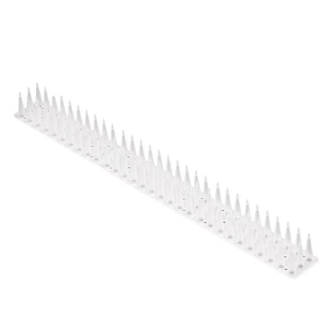 Kolce na gołębie listwa na ptaki odstraszasz plastikowe gęste białe 8el. 43 cm