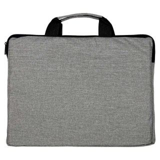 Torba na laptopa 15,6 cali na ramię teczka biznesowa damska męska szara