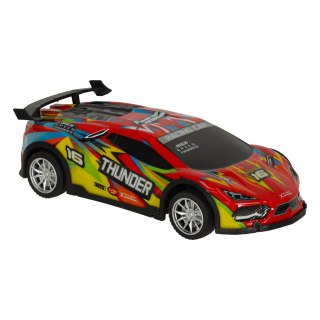 Samochód RC sportowy zdalnie sterowany na pilot auto wyścigowe drift z LED światłami czerwony
