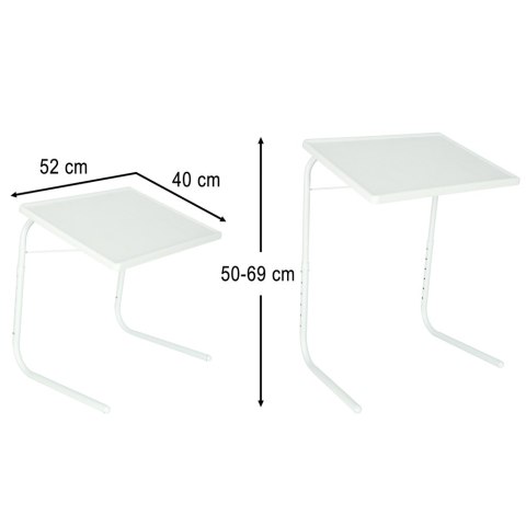 Stolik pod laptopa do laptopa stół wielofunkcyjny składany regulowany 69cm biały