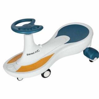 Jeździk grawitacyjny LED Swing Fix S4 świecące koła z muzyką grający 76cm niebiesko-biały max 100kg
