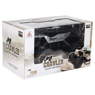 Samochód zdalnie sterowany na pilota RC Rock Crawler 1:12 4WD METAL srebrny